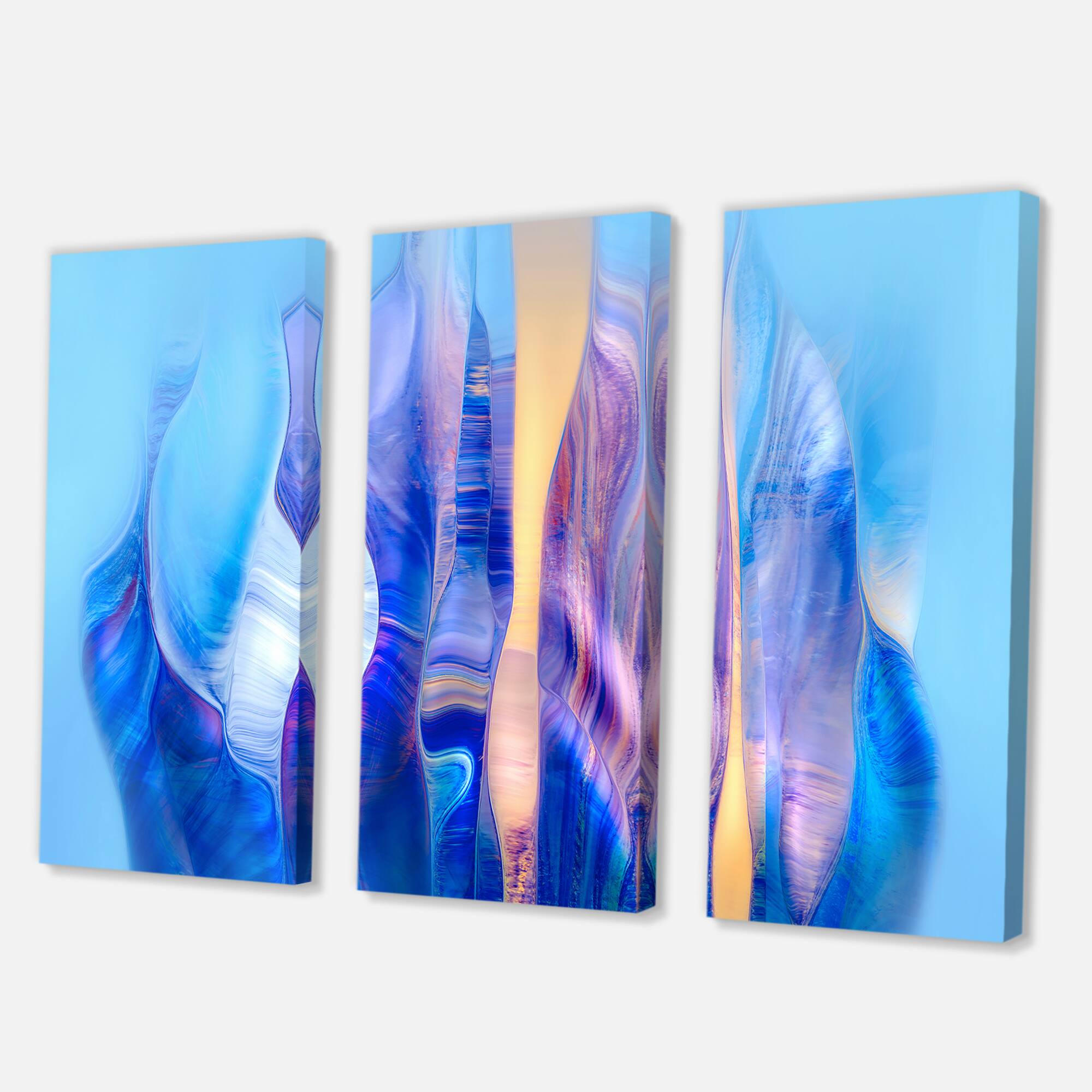 Designart - Colorful Twisted Wavy Shape In Motion I